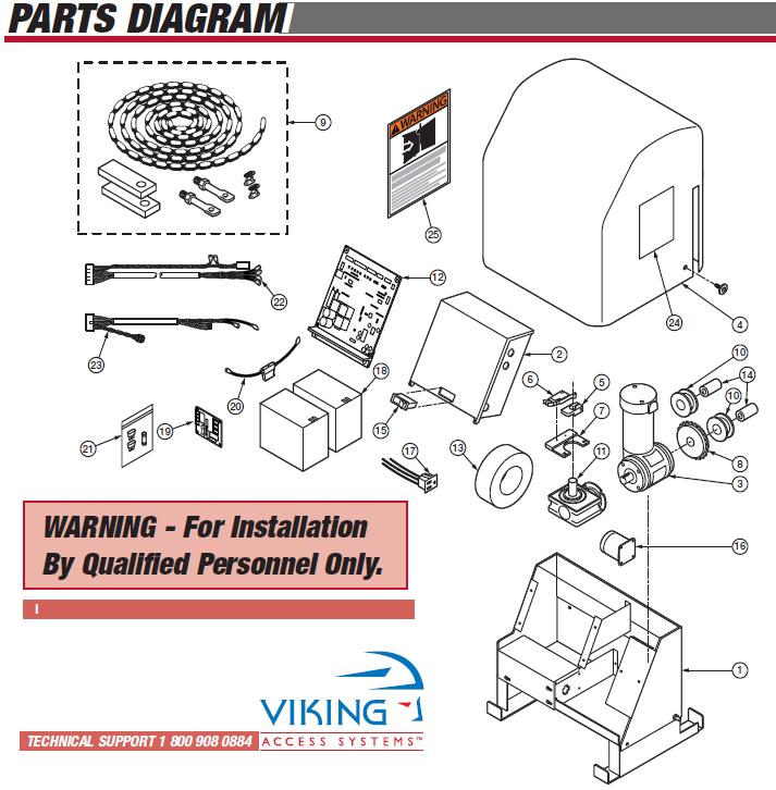 Viking K-2 Replacement Parts, Viking K2 Gate Opener Replacement Parts