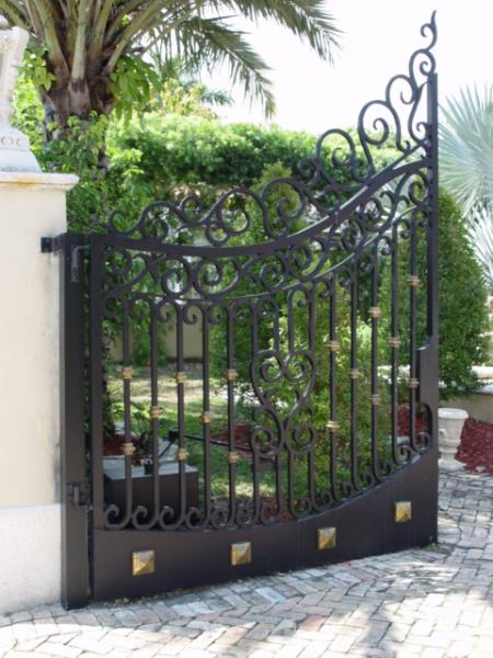 Swing Driveway Gate with Sensor and Swing Gate Opener