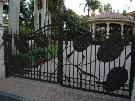 Enterance of Eden Driveway Gate in Aluminum | Custom Design Gates