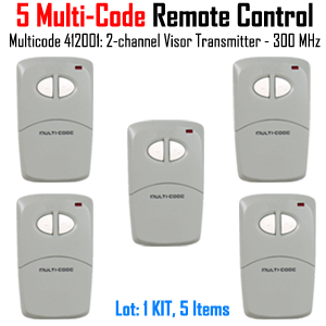 Multi-Code Remote Control, Multicode 2 Button Remote Control with 300MHZ OR 310 MHZ 