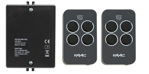 2 Remotes FAAC FAACXT4 433RC 4 Channel and 1 Receiver FAAC XR2 433MHz 2 ...