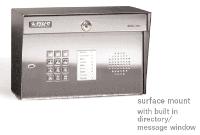 Doorking 1808 Surface Mount Access Control Entry System - DKS Entry System With Directory Surface Mount with Directory/Message Window